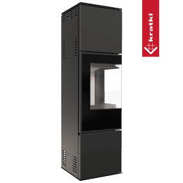 Wood burning steel stove KRATKI REN/M left Ø 150 7 kW self closing door