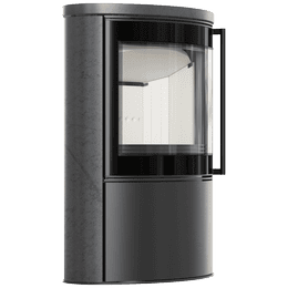 Steel freestanding stove BJORN Ø 150 7kW decorative accumulation ceramic GRAFITE SATIN ceramic cover