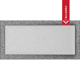 Rejilla de ventilación 22x45 negro y plata