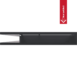 Eck-Lüftungsgitter LUFT links 76,6x54,7x9 Graphite Slim
