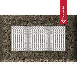Lüftungsgitter Oskar 11x17 schwarz und gold