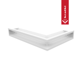 Grille de cheminée LUFT coin gauche 60x40x9 blanc
