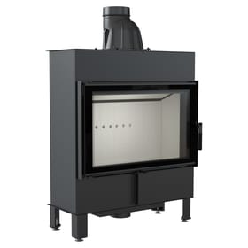 Steel fireplace LUCY SLIM 10 kW Ø 160 self closing door
