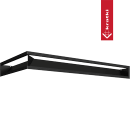 Ventildeksel LUFT hjørne høyre 40x80x9 sort Slim