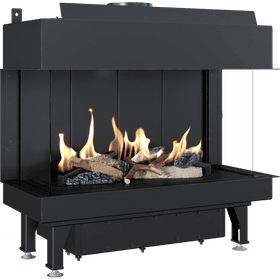 Gas Fireplace LEO 70 triple glazing natural gas ∅ 100/150 6,8 kW