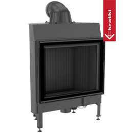 Stalen haard KRATKI NADIA 13 kW Ø 200 zwart thermotec