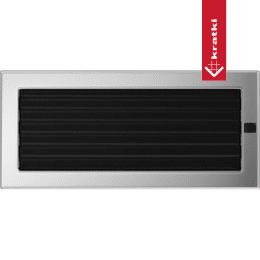 Grille de ventilation 17x37 nickelé avec une persienne