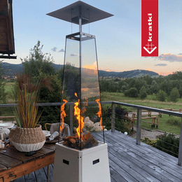 Estufa de Gas Exterior Umbrella BS acero 12 kW juego