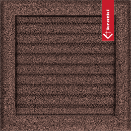 Vent Cover Oskar 22x22 galvanic copper painted with blinds