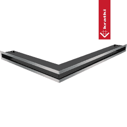 Ventilkåpa LUFT hörn höger 54,7x76,6x6 polerad Slim