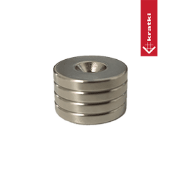 Magnes okrągły fi 20x3 mm z otworem na śrubę M4