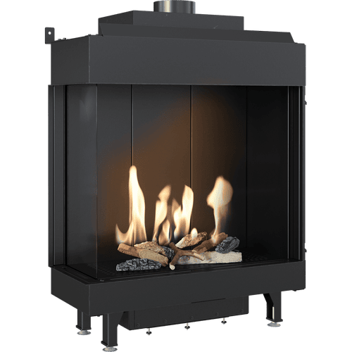 Gas Fireplace LEO 76 / 62 left-sided propane butane ∅ 100/150 5,6 kW