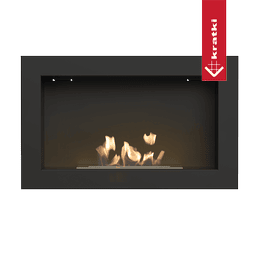 Built-in bioethanol fireplace DELTA 65 cm black