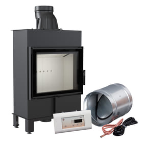 Smart steel fireplace LUCY SLIM 8 kW Ø 160 MSK