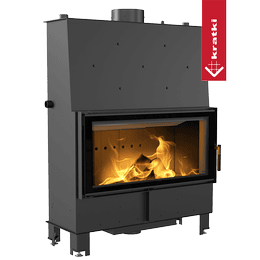 Vesilämmitystakka KRATKI LUCY 20 kW Ø 200 Musta thermotec vuori