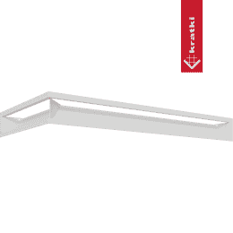 Vent Cover LUFT corner right 40x80x9 white Slim