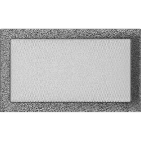 Kratka wentylacyjna kominkowa 22x37 czarno-srebrna