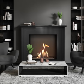 portal Bioethanol fireplace JUNE TÜV black