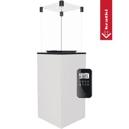Stufa a Gas da Esterno Patio con vetri bianco controllo automatico 8,2 kW