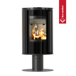 Braskamin Kratki ERIK Ø 150 5,5 kW på pelare