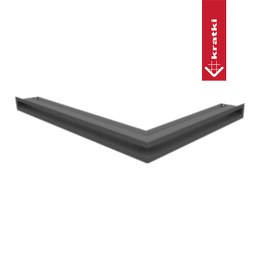 Grille de cheminée LUFT coin gauche 76,6x54,7x6 graphite