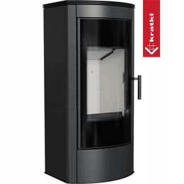 Kominek wolnostojący KRATKI TITAN Panorama Ø 150 11 kW z domykaniem