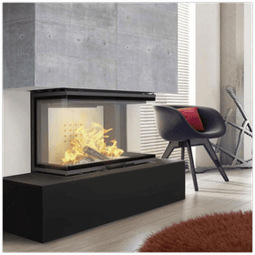 Smart steel fireplace NBC 800/400 10 kW Ø 200 Lift-up MSK