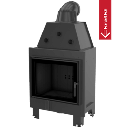 Oceľový krb KRATKI MBZ 13 kW Ø 200 čierny thermotec