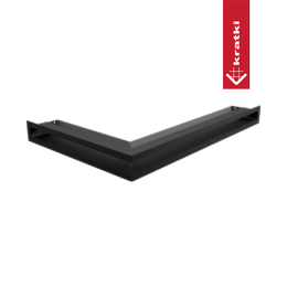 Grille de cheminée LUFT coin droite 40x60x6 noir