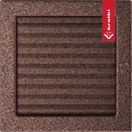 Ventilatiedeksel 22x22 koper met zonwering