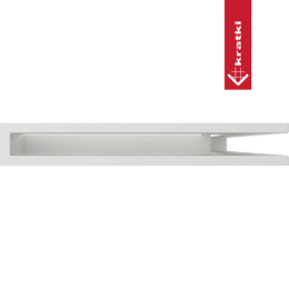 Kratka wentylacyjna kominkowa LUFT narożny prawy 40x60x6 biała Slim