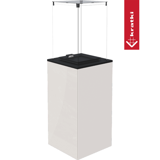 Patio Dujinis šildytuvas Patio Mini Glass Panel Baltas rankinis 8,2 kW