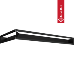 Κάλυμμα εξαερισμού LUFT γωνία δεξιά 40x80x9 μαύρο Slim