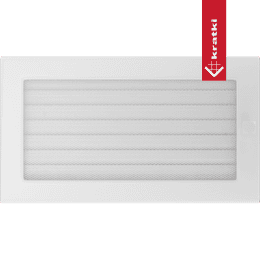 Kratka wentylacyjna kominkowa 17x30 biała z żaluzją