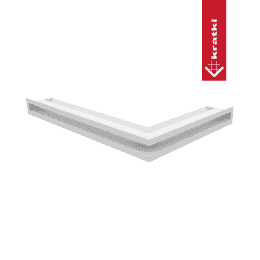 Griglia di ventilazione LUFT angolo sinistra 60x40x6 bianco