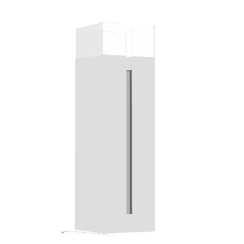 Freistehender Bio-Kamin ROMEO SQUARE weiß