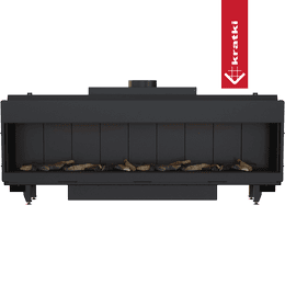 Kominek gazowy KRATKI LEO 200 frontowy gaz ziemny ∅ 130/200 14 kW