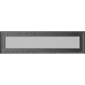 Kratka wentylacyjna kominkowa Oskar 11x42 czarno-srebrna
