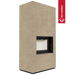 Cheminée modulaire KRATKI FLOKI BOX 8 kW Ø 160 Quartz fritté FOKOS RENA