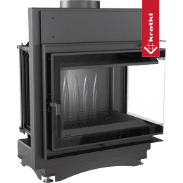 Focar semineu din fonta KRATKI MAJA DECO 8 kW Ø 180 colt dreapta