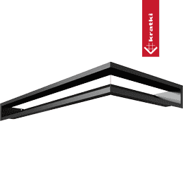 Vent Cover LUFT corner left 80x40x9 black