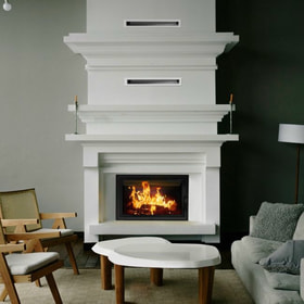 Smart steel fireplace LUCY 14 kW Ø 200 MSK