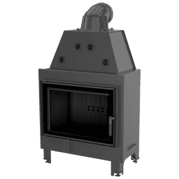 Kamineinsatz aus Stahl KRATKI MBO 15 kW Ø 200 schwarz Verkleidung