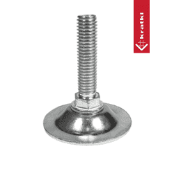 Metalowa stopka regulacyjna M10x40, fi48 mm, do poziomowania wkładów kominkowych i pieców