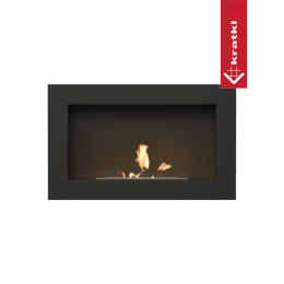 Nástěnný bioetanolový krb DELTA FLAT 65 cm černý