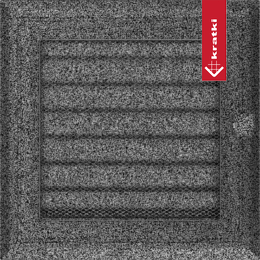 Kratka Oskar 17x17 czarno-srebrna z żaluzją