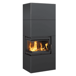 Modularni kamin Box 8 kW Ø 200 črn samozapiralna vrata
