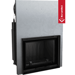 Cast iron fireplace KRATKI AMELIA 21 kW Ø 200 lift-up