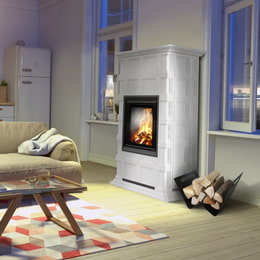 Jekleni kamin KRATKI NADIA MILANO 7 kW Ø 200