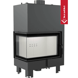 Termocamino a legna KRATKI MBM Sinistra 12 kW Ø 180 porta a chiusura automatica